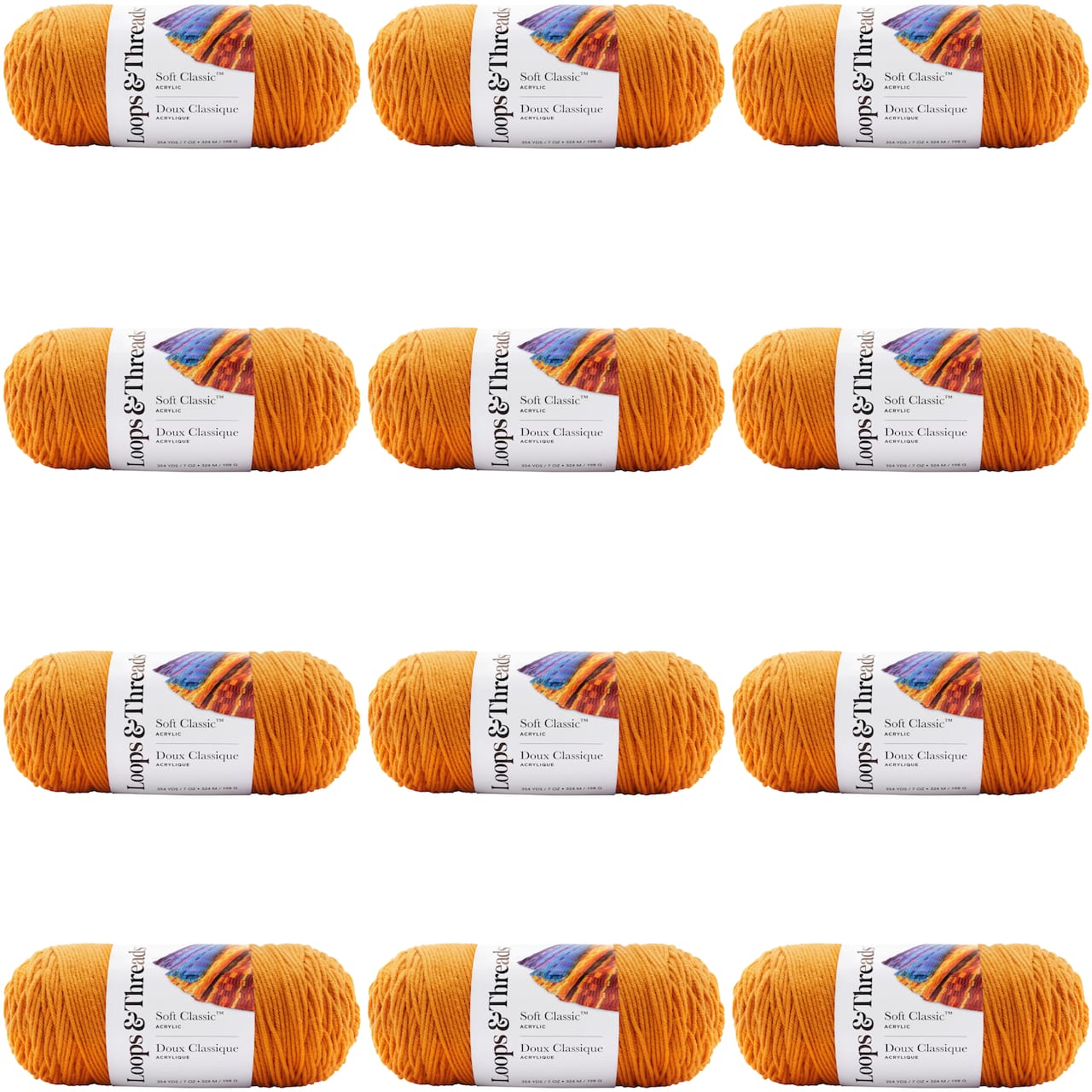 12 Pack: Soft Classic™ Solid Yarn by Loops & Threads®